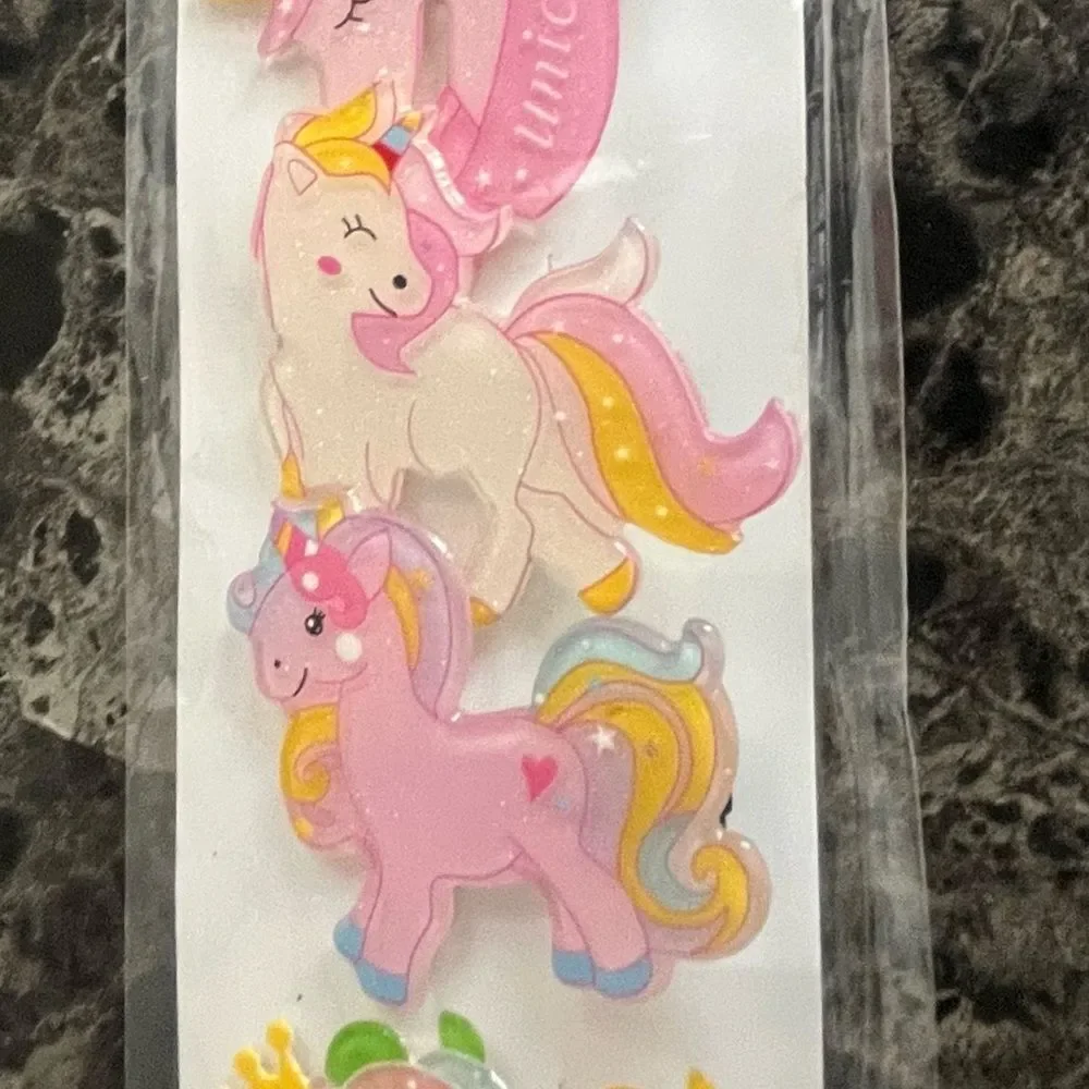 10PCS Baby Toddler Girls Hair Accessories Unicorns Colorful Patterns Hair Clips